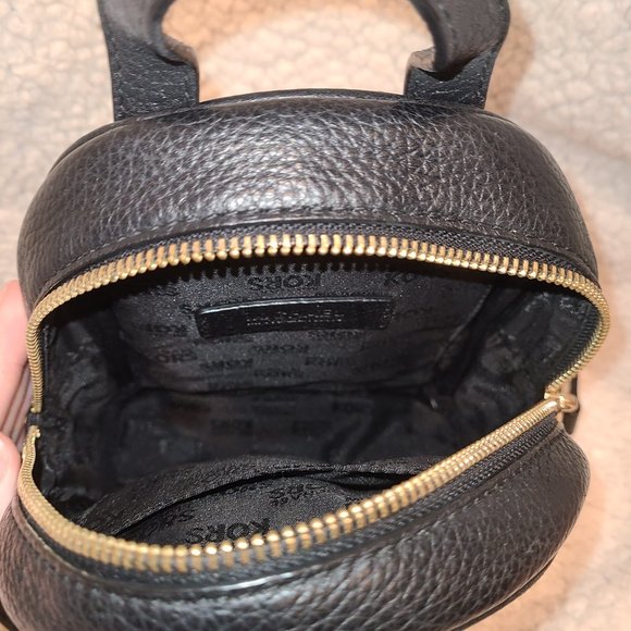 Michael Kors Abbey Mini Backpack Bag Studded Pebbled Leather (Black)